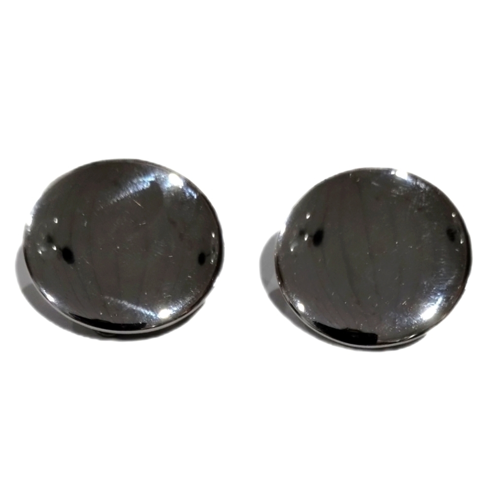 1950s Vendôme Silver Tone Round Clip On Earrings
